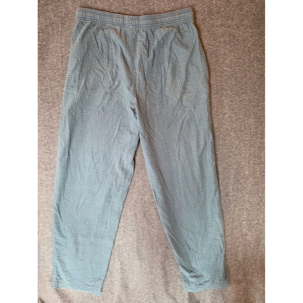 Life Is Good Men's Pajama Pants Small Gray Plaid Loungewear Comfort Preppy